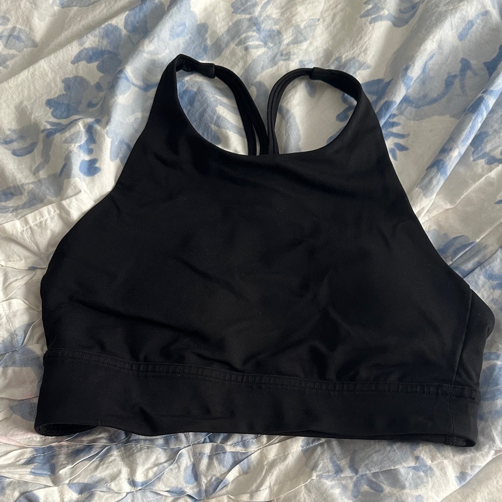 lululemon athletica High Neck Black Sports Bra